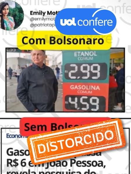 25.jul.2024 - Por oito meses consecutivos do governo Bolsonaro, a gasolina ficou acima de R$ 7 na capital paraibana