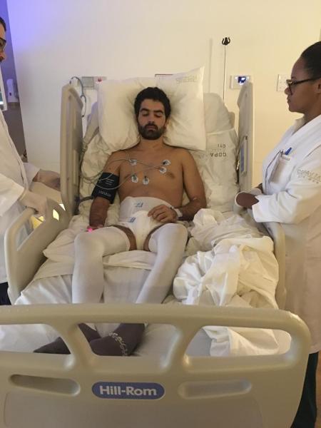 No caso de Bruno, substância foi aplicada logo após o acidente