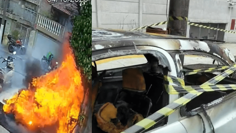 Incêndio atingiu dez motos e um carro na zona sul de São Paulo