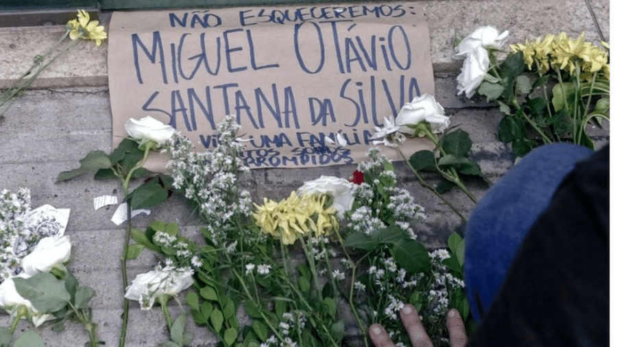 Protesto pela morte do menino Miguel, em 5 de junho - AFP
