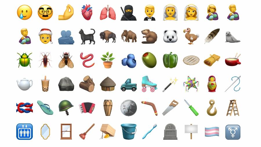 Novos emojis para iPhone - Reprodução/Twitter/Emojipedia