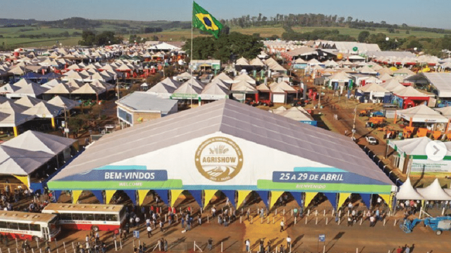 A edição de 2022 da Agrishow, maior feira agrícola da América Latina, está ocorrendo em Ribeirão Preto, no interior de São Paulo - Reprodução/Instagram/@feiraagrishowoficial