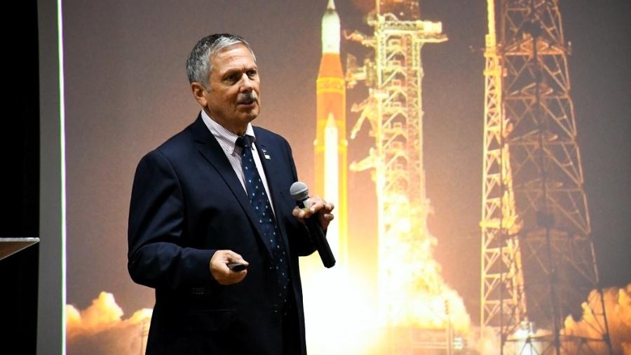 John Connolly em São José dos Campos para as atividades da International Space University de 2023
