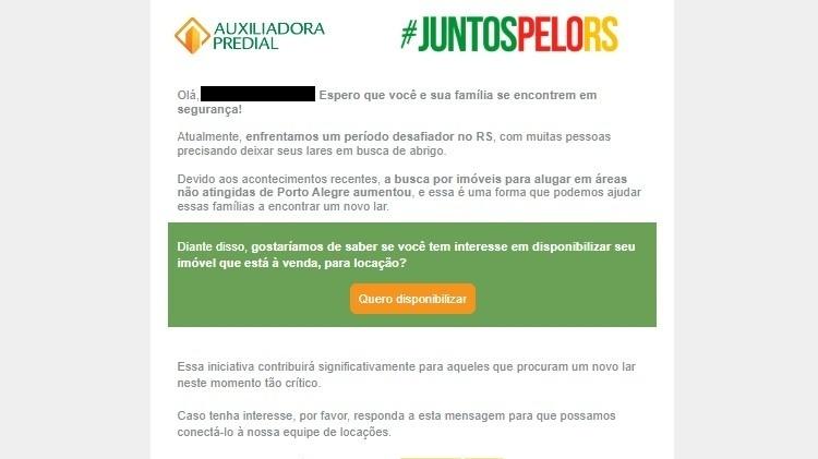 Imobiliária contatou proprietários de imóveis à venda para colocar para locação