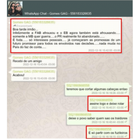 Print do relatório da PF