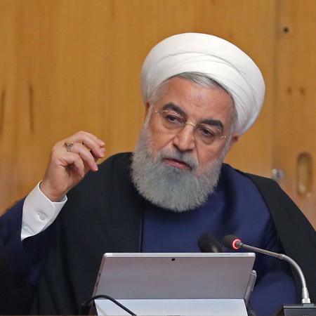 8.mai.2019 - Presidente do Irã Hassan Rouhani discursa na capital Teerã - Presidência do Irã/AFP