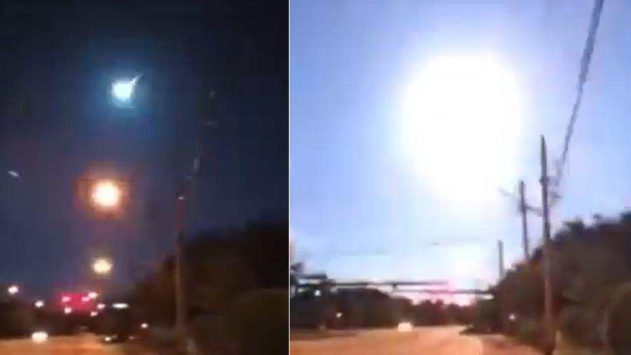 Apresentador Jay O"Brien mostra meteoro no céu em notícia ao vivo nos EUA - Reprodução/Facebook