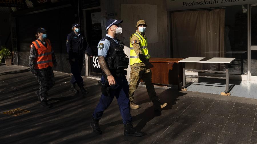 Pouco mais de 500 soldados desarmados do Exército já estão em Sydney para garantir o cumprimento de restrições - Brook Mitchell/Getty Images
