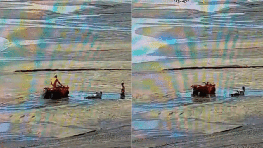 Por que banhistas atolam na areia do alargamento de Balneário