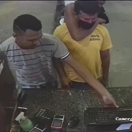 Policial militar reconheceu o irmão em roubo em posto de combustível no Ceará - Reprodução