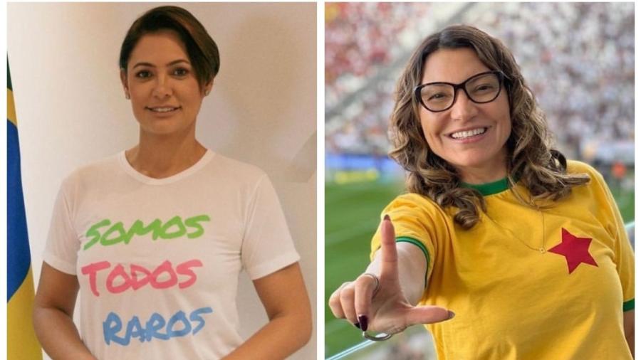 Michelle, esposa de Bolsonaro, e Janja, mulher de Lula: a quem interessa uma competição entre elas? - Reprodução/Instagram