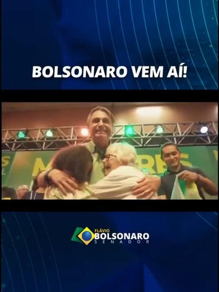 Vídeo do retorno de Bolsonaro ao Brasil publicado por seu filho, Flávio Bolsonaro  - Reprodução Twitter