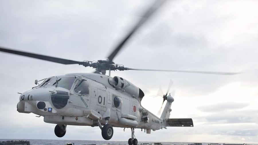 Helicópteros que colidiram, do modelo SH-60K, são da Força Marítima de Autodefesa do Japão