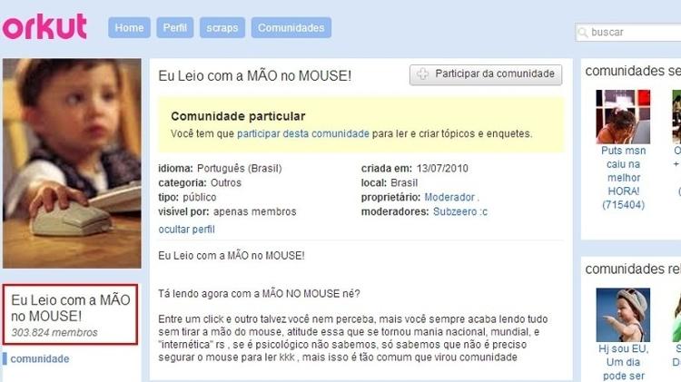 Eu leio com a MÃO no MOUSE!