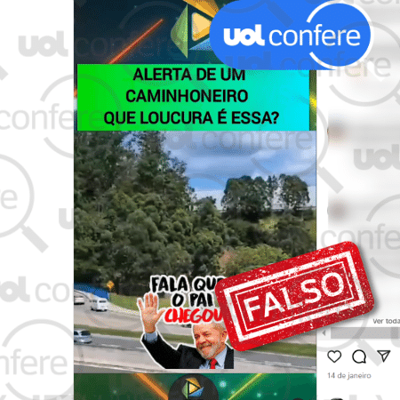 23.jan.2025 - Tributação de caminhoneiros é sobre 10% do rendimento bruto mensal - Arte/UOL sobre Reprodução Instagram