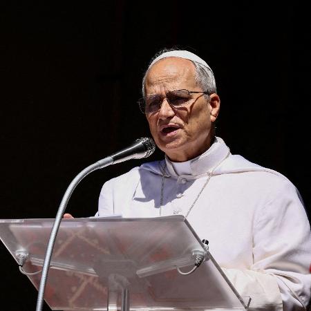 Papa Leão 14 durante a oração do Angelus, no Vaticano