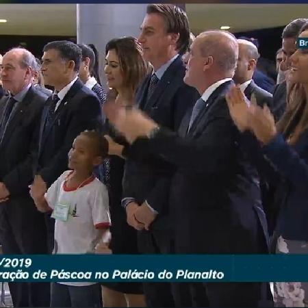 17.abr.2019 - Celebração de Páscoa no Palácio do Planalto - Reprodução