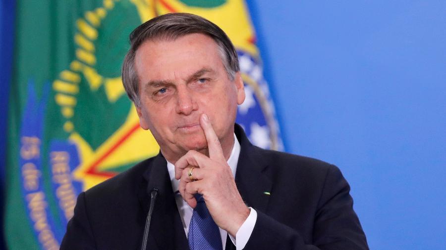 O presidente Jair Bolsonaro em cerimônia no Planalto nesta quinta (5) - Adriano Machado/Reuters 