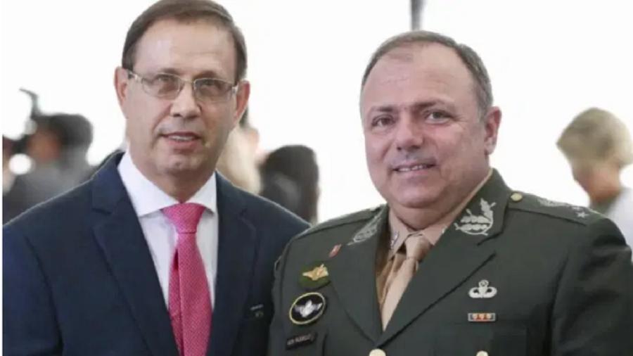O empresário Carlos Wizard e o ministro da Saúde, general Eduardo Pazuello - Marcos Correia/Divulgação
