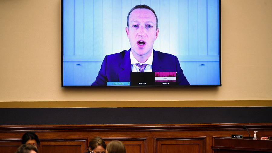 CEO do Facebook, Mark Zuckerberg, foi um dos executivos que testemunharam na Câmara em julho - Mandel Ngan/Reuters
