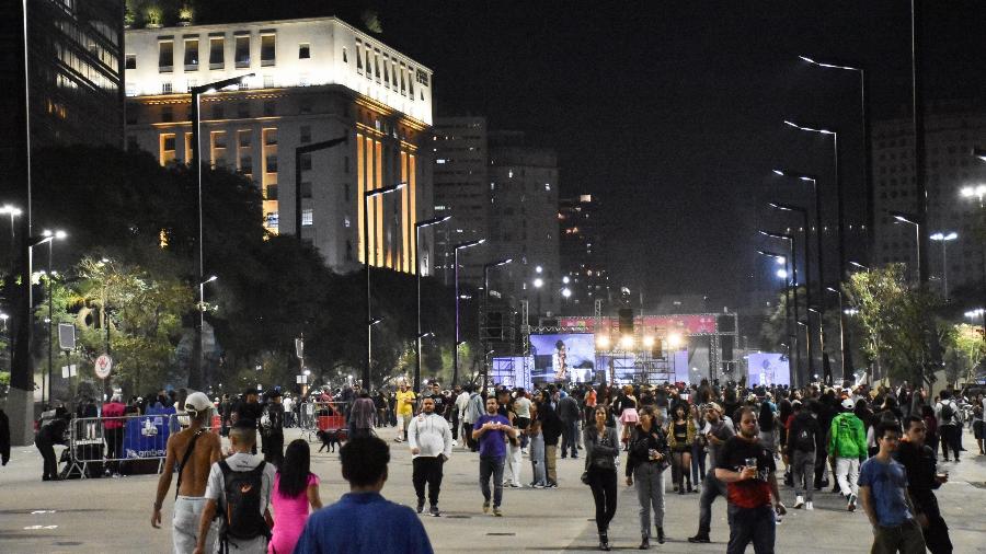 28.mai.2022 - Movimentação do Vale do Anhangabaú durante a Virada Cultural, realizada na cidade de São Paulo. - ROBERTO SUNGI/FUTURA PRESS/ESTADÃO CONTEÚDO