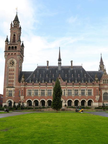 O prédio da Corte Internacional de Justiça, em Haia, na Holanda
