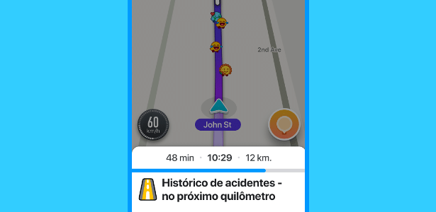 Waze vai dedurar para motoristas as vias com histórico de acidentes