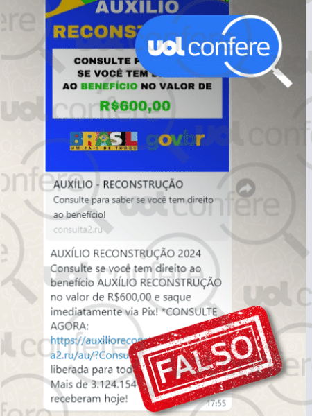 10.set.2024 - Auxílio Reconstrução é destinado apenas a famílias do RS atingidas pelas enchentes