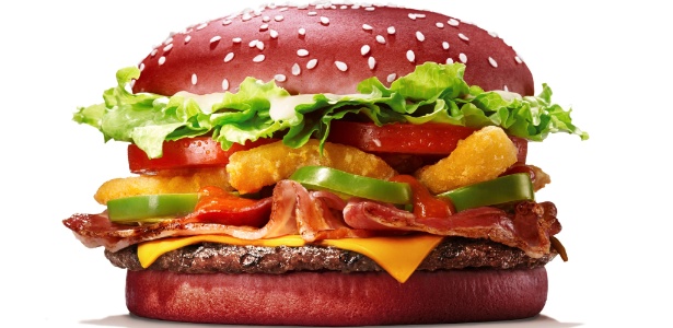 Whopper Furiosaço, sanduíche com pão vermelho do Burger King - Divulgação
