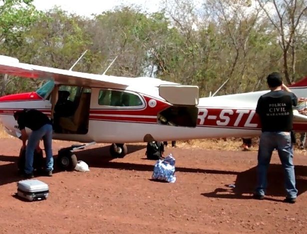 A aeronave apreendida com R$ 50 mil pertence ao sogro de Adailton Alves Guimarães Duarte, candidato a prefeito de Lagoa do Mato (MA) - Ministério Público Estadual