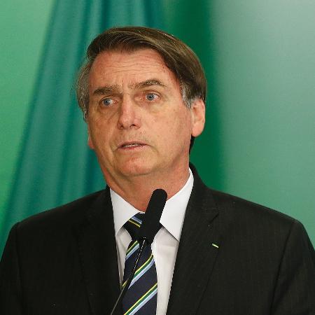 O presidente da República, Jair Bolsonaro (PSL) discursa em solenidade  no Palácio do Planalto - Dida Sampaio/Estadão Conteúdo