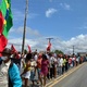 2.out.2021 - Em Delmiro Gouveia, sertão de Alagoas, manifestantes marcharam em protesto contra o governo Bolsonaro - Divulgação