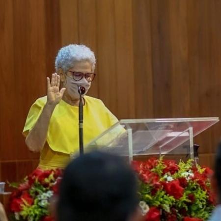 Regina durante posse hoje na Assembleia Legislativa do Piauí - Roberta Aline/Governo do Piauí
