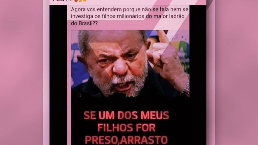 08.jul.2022 - Não há nenhum registro de que Lula tenha dito que "arrastaria o STF junto" se um de seus filhos fosse preso - Projeto Comprova