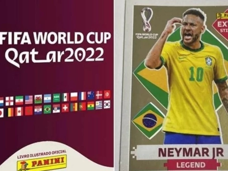 Figurinha Neymar Ouro Dourado Legends Copa Do Mundo 2022