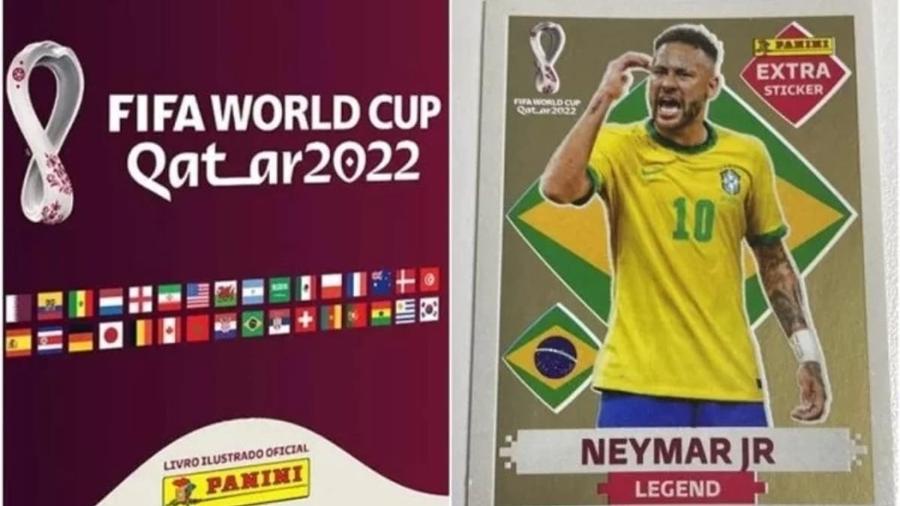 Figurinha Neymar Ouro Dourado Legends Copa Do Mundo 2022