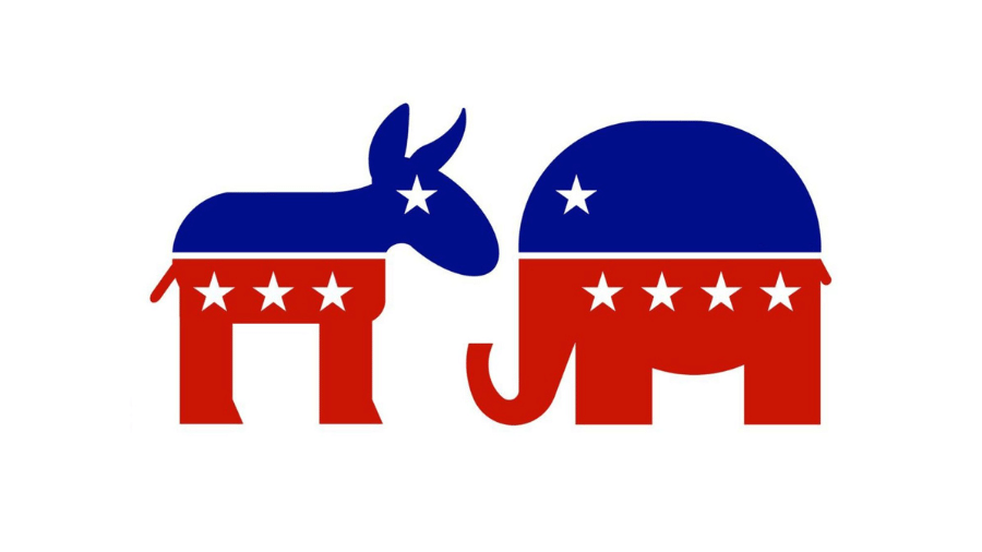 Democratas são tradicionalmente representados por um burro e republicanos, por um elefante