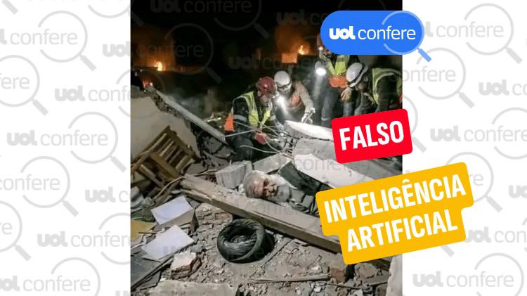 Imagem de corpo de Khamenei sob escombros é falsa e foi criada por IA