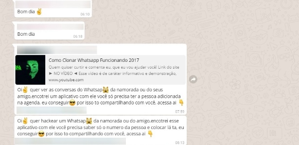 Golpe no WhatsApp promete clonar aplicativo da namorada ou de amigo - Reprodução