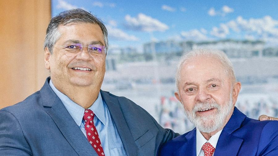 O ministro Flávio Dino, escolhido para o STF no ano passado, e o presidente Lula