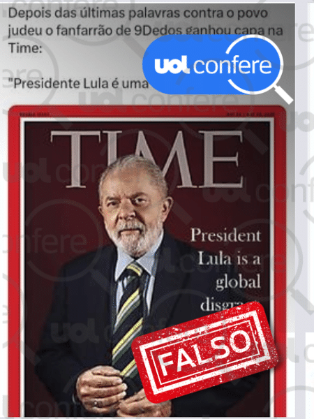 25.mar.2024 - Lula foi capa da Time em 2022; na ocasião foi chamado de 'maior líder popular do Brasil'