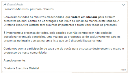 Pastores repassaram dinheiro recebido por "irmão da igreja" em Manaus