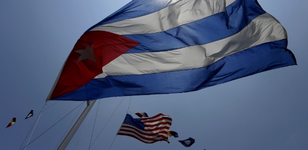 Bandeira Cuba e EUA