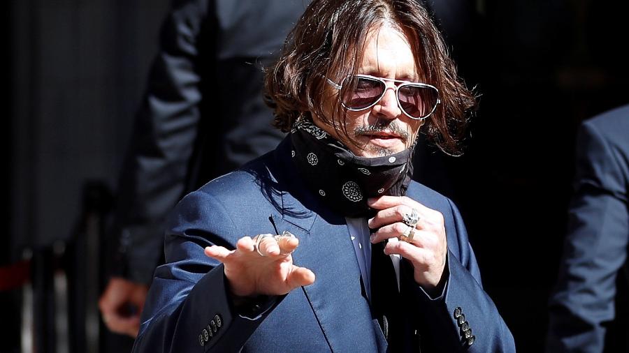 Johnny Depp foi ao tribunal devido à ação por difamação contra jornal britânico - PETER NICHOLLS