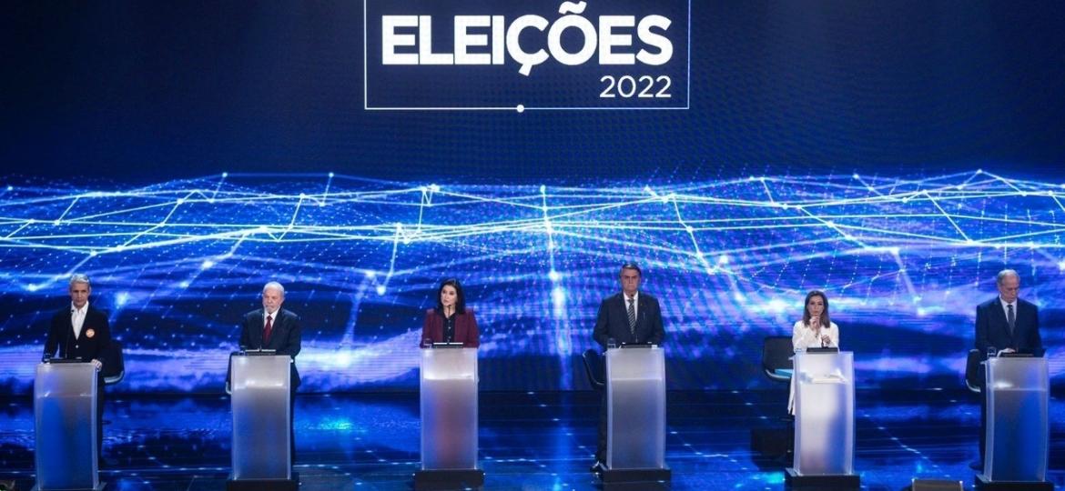 D"avila, Lula, Simone Tebet, Bolsonaro, Soraya Thronicke e Ciro Gomes participam de debate presidencial  - Reprodução