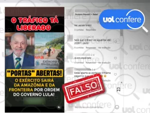 É falso que o Exército deixará de proteger a Amazônia a mando de Lula