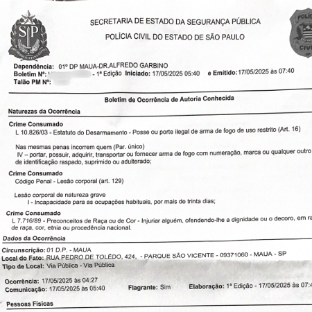 Pai de santo leva dois tiros em Mauá, região metropolitana de SP Pai de santo leva dois tiros em Mauá, região metropolitana de SP
