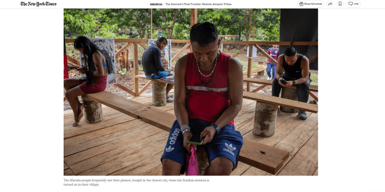Reportagem publicada pelo New York Times sobre os Marubo Reportagem publicada pelo New York Times sobre os Marubo