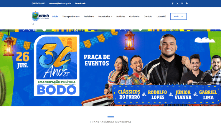 Acesso à Lotseridó tem destaque no site oficial Prefeitura de Bodó (RN) Acesso à Lotseridó tem destaque no site oficial Prefeitura de Bodó (RN)