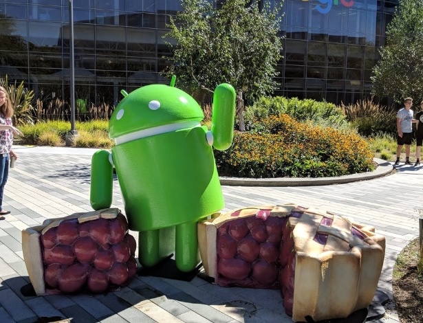 Imagem do robô que é símbolo do Android, o sistema operacional do Google - Divulgação/ Twitter @googledevs